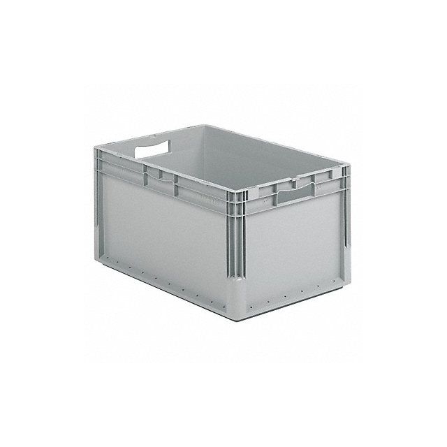 Straight Wall Container Gray Solid HDPE ELB6320.GY1 Material Handling