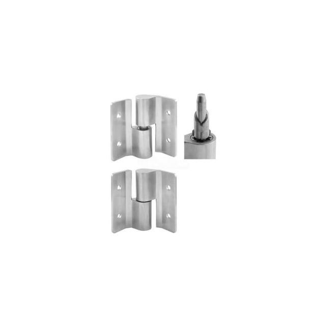 Surface Mount Hinge Set 3 Pc RH-In/LH-Out Cast Stainless Steel - 650-8626 650-8626