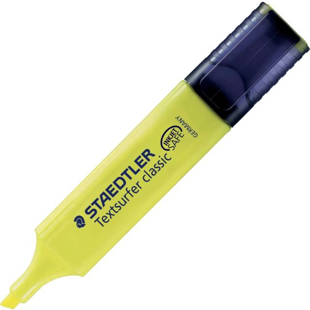 Staedtler Textsurfer Classic Highlighters, Chisel Point, 1.5 mm, Fluorescent Yellow, Pack Of 10 Highlighters (Min Order Qty 3) MPN:3641