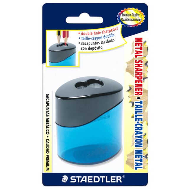 Staedtler 2-Hole Metal Pencil Sharpener (Min Order Qty 9) MPN:512300SBK
