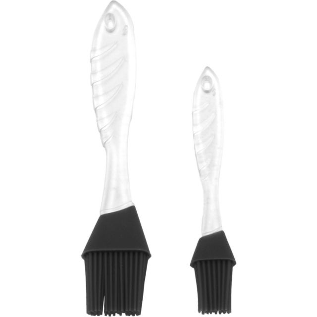 Starfrit Silicone Basting Brush Set - 2 Piece(s) - 6/Case - Basting Brush - Dishwasher Safe - Silicone - Gray (Min Order Qty 8) MPN:080305-006-NEW1