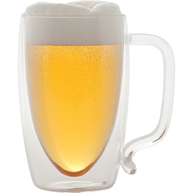 Starfrit 17-ounce Double-wall Glass Beer Mug - 17 fl oz - Clear - Borosilicate Glass - Beverage (Min Order Qty 3) MPN:080061-006-0000