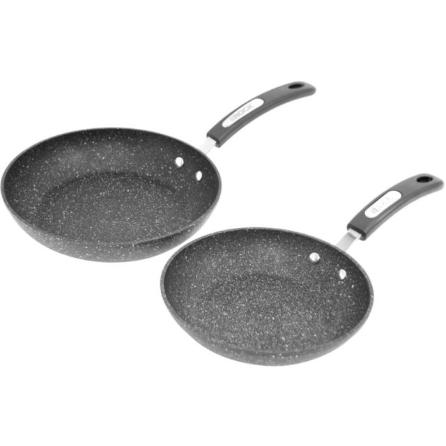 The Rock Set of 2 Fry Pans with Bakelite Handles - Cooking, Frying - Dishwasher Safe - 8in Frying Pan - 10in 2nd Frying Pan - Black - Bakelite Handle - 2 / Case (Min Order Qty 2) MPN:060740-002-0000