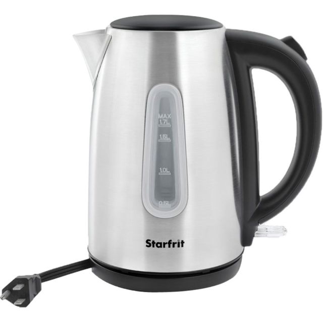Starfrit 1.7L Electric Kettle - 1500 W - 1.80 quart - Stainless Steel, Black, Silver 024010-006-0000