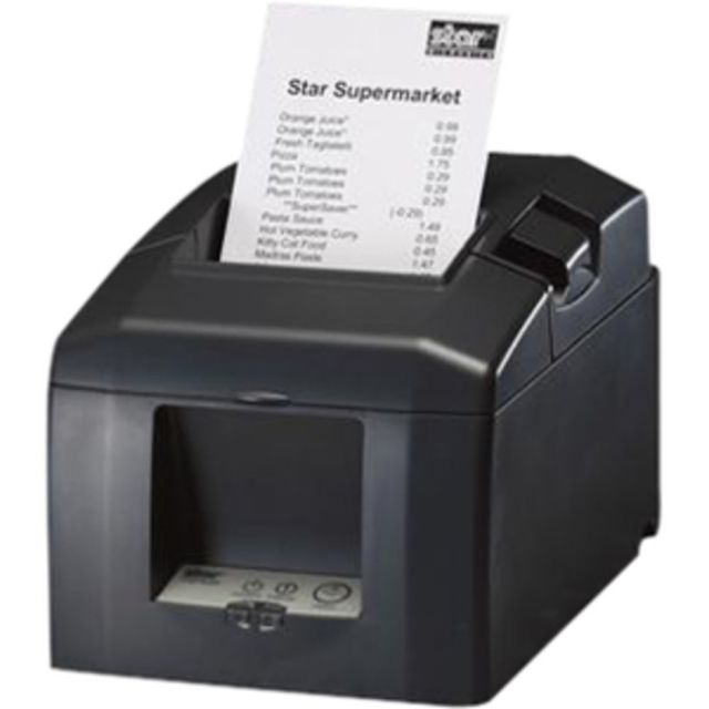 Star Micronics TSP654IISK Desktop Direct Thermal Printer - Monochrome - Label Print - Ethernet - With Cutter - Gray - 2.83in Print Width - 5.91 in/s Mono - 203 dpi - 3.15in Label Width MPN:37963030