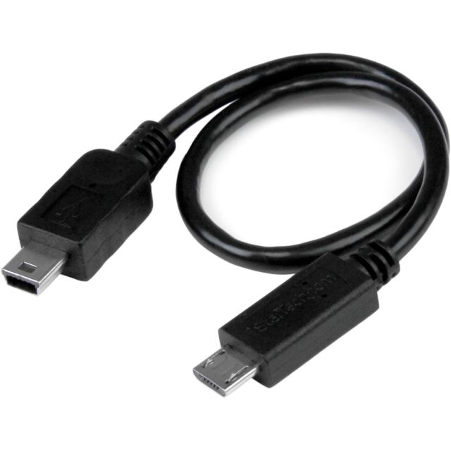 StarTech.com 8in USB OTG Cable - Micro USB to Mini USB - M/M - USB OTG Adapter - 8 inch (Min Order Qty 6) MPN:UMUSBOTG8IN