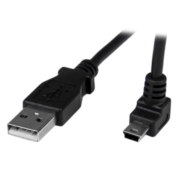 StarTech.com 1m Mini USB Cable - A to Up Angle Mini B (Min Order Qty 10) MPN:USBAMB1MU