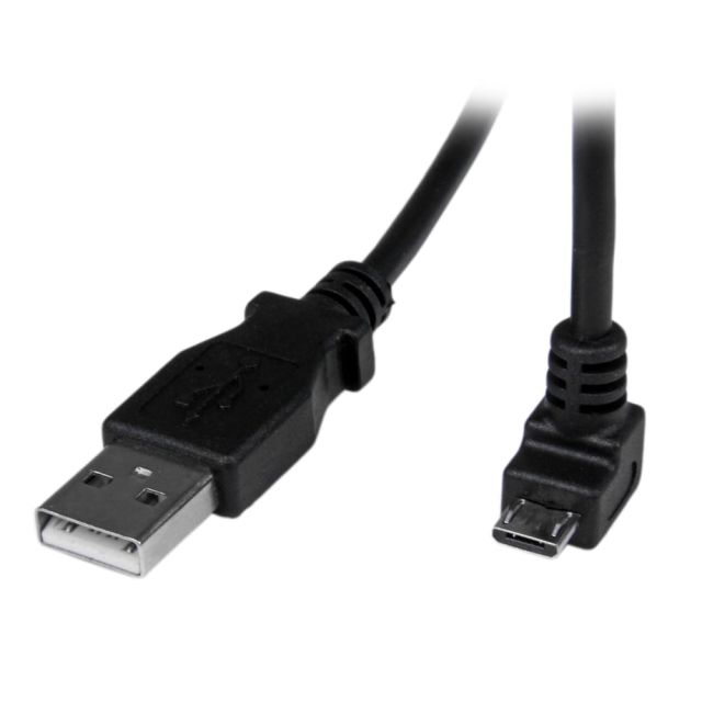 StarTech.com 2m Micro USB Cable - A to Down Angle Micro B (Min Order Qty 8) MPN:USBAUB2MD