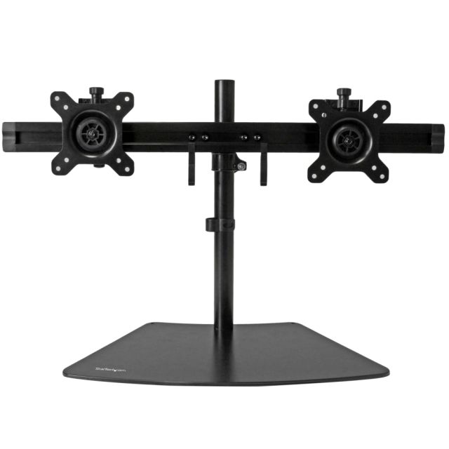 StarTech.com Dual Monitor Stand - Horizontal - For up to 24in VESA Monitors - Black - Adjustable Computer Monitor Stand - Steel & Aluminum MPN:ARMBARDUO
