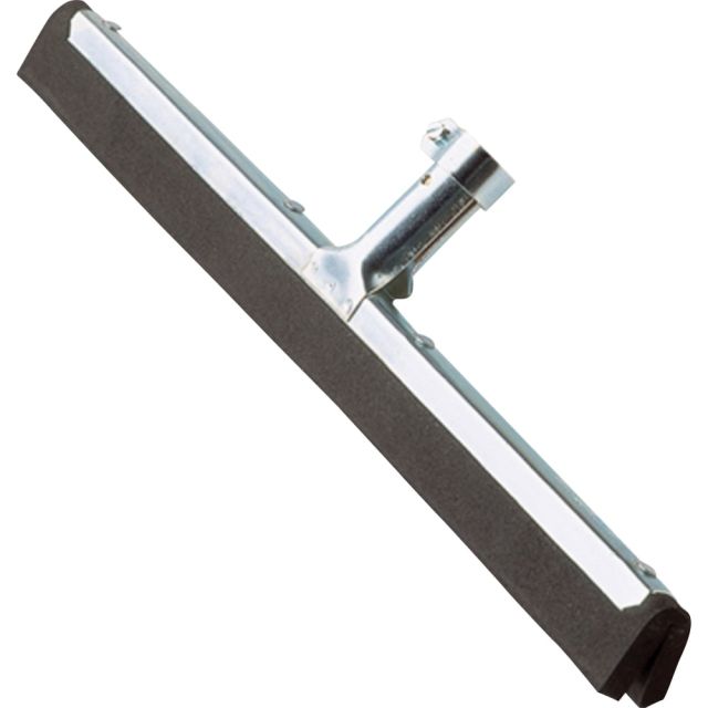 Ettore Wipe N Dry Floor Squeegee - 22in Rubber Blade - Durable, Rust Resistant, Long Lasting - Steel Gray MPN:1636CT