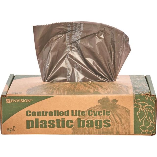 Controlled Life Cycle Trash Garbage Bags, 0.8 mil, 30 Gallon, Brown, Box Of 60 (Min Order Qty 4) MPN:G3036B80