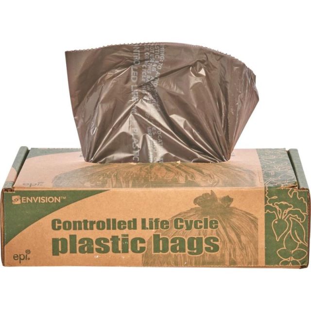 Controlled Life Cycle Trash Garbage Bags, 1.1 mil, 39-Gallon, Brown, Box Of 40 (Min Order Qty 4) MPN:G3344B11