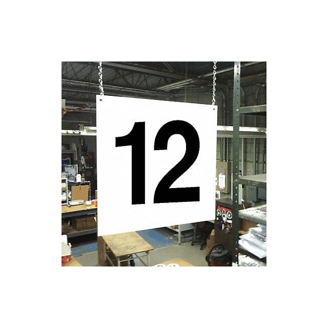 Hanging Aisle Sign Legend 12 MPN:HPS-FS1212-12