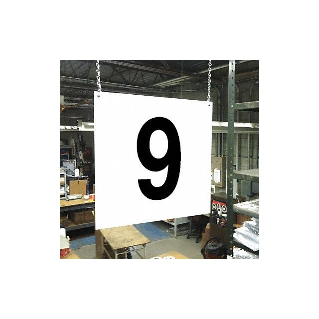 Hanging Aisle Sign Legend 9 MPN:HPS-FS1212-9