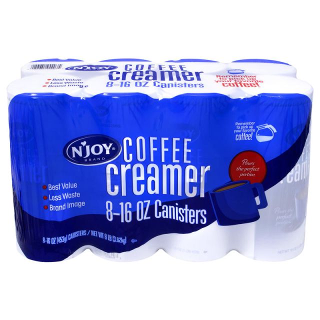 nJOY Non-Dairy Coffee Creamers, Original, 16 Oz, Pack Of 8 Cartons MPN:90904