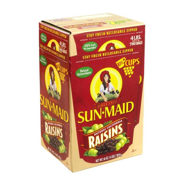 Sun-Maid Natural California Raisins, 64 Oz Bag (Min Order Qty 2) MPN:2908