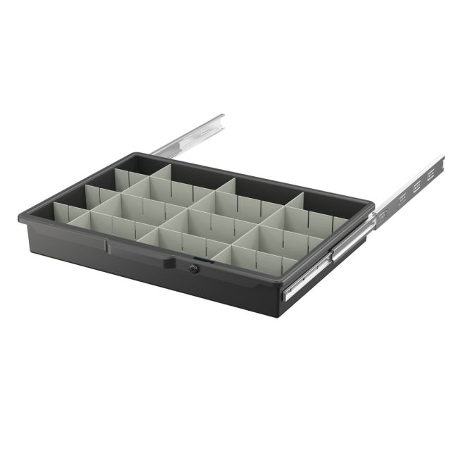 Suncast Commercial Cart Accessory Drawer, 4inH x 27-1/4inW x 20inD, Black MPN:HKCDRW2