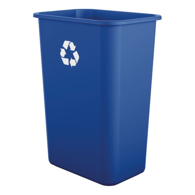 Suncast Commercial Desk-Side Rectangular Resin Recycling Bins, 10 Gallons, Blue, Pack Of 12 Bins MPN:TCIND1012BLR