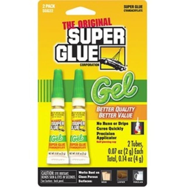 Super Glue Gel Double Pack - 2 / Pack - Clear (Min Order Qty 13) MPN:SGG22-12