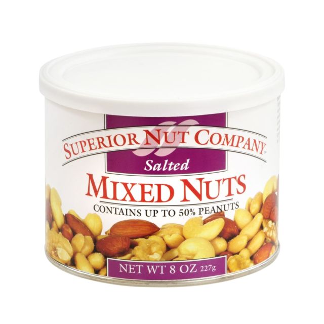 Superior Nut Nuts, Salted Mixed Nuts, 8 Oz, Box Of 12 MPN:258