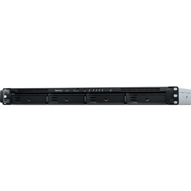 Synology RX418 Drive Enclosure - eSATA Host Interface - 1U Rack-mountable - 4 x HDD Supported - 4 x SSD Supported - 4 x Total Bay - 4 x 2.5in/3.5in Bay MPN:RX418
