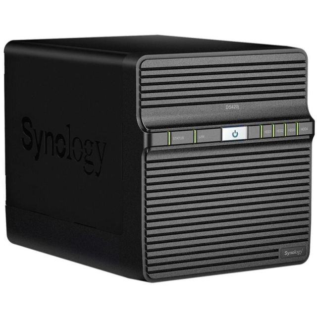 Synology DiskStation DS420j SAN/NAS Storage System - Realtek RTD1296 1.40 GHz - 4 x HDD Supported - 64 TB Supported HDD Capacity - 0 x HDD Installed - 4 x SSD Supported MPN:DS420J