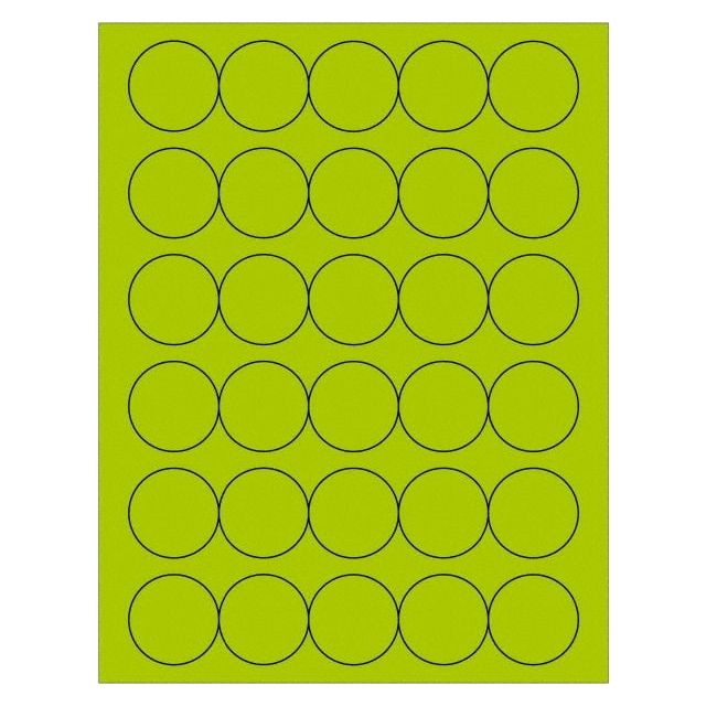 Label Maker Label: Fluorescent Green, Paper, 1-1/2