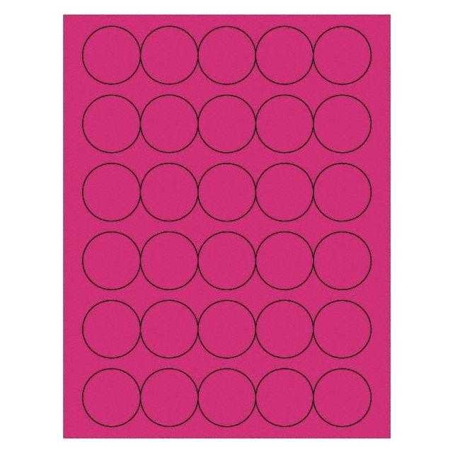 Label Maker Label: Fluorescent Pink, Paper, 1-1/2