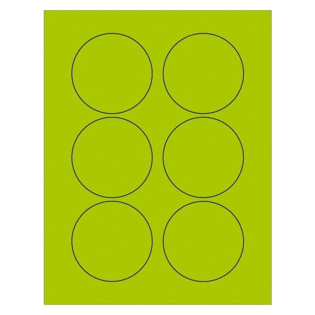 Label Maker Label: Fluorescent Green, Paper, 3