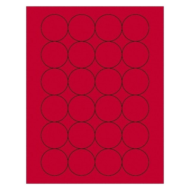 Label Maker Label: Fluorescent Red, Paper, 1-21/32