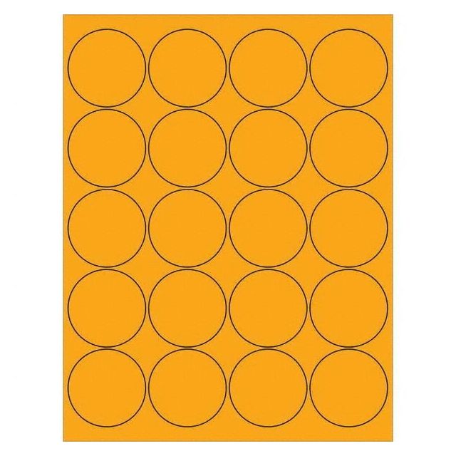 Label Maker Label: Fluorescent Orange, Permanent Acrylic, 2