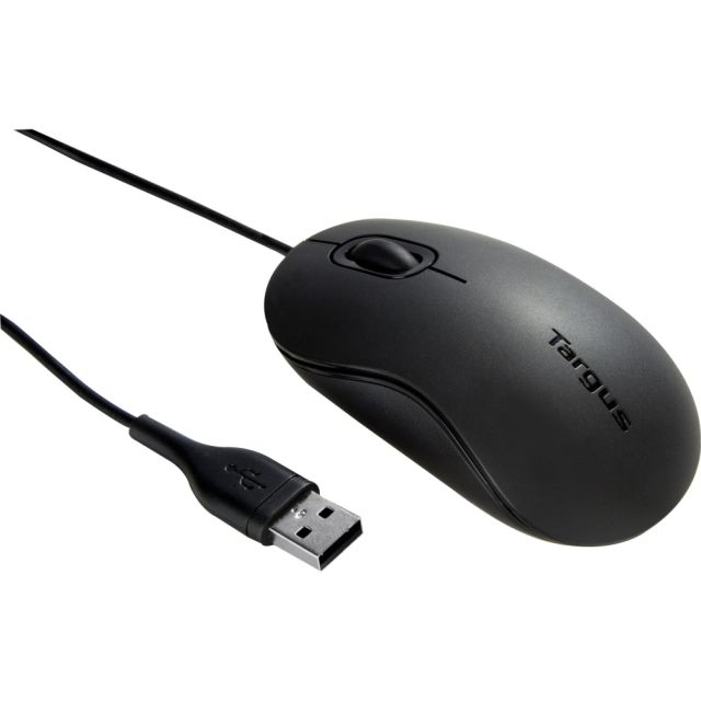 Targus Symmetrical Optical Laptop Mouse, Matte Black/Gray (Min Order Qty 3) MPN:AMU80US