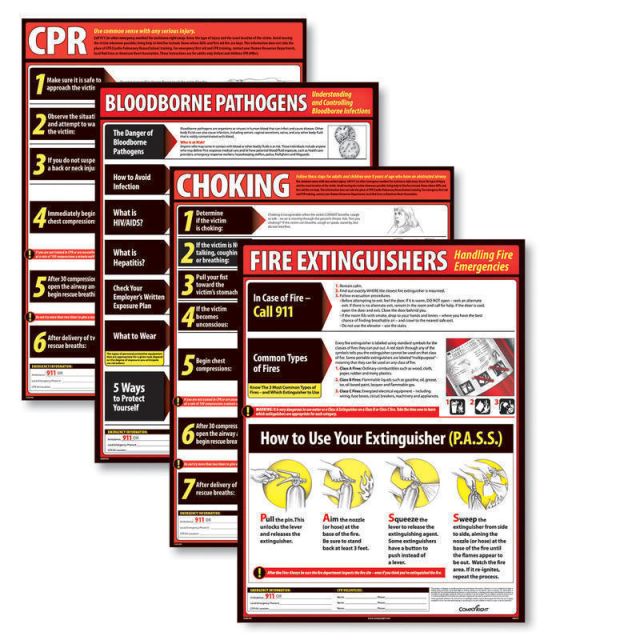 ComplyRight Lifesaving Poster Set, 18in x 24in MPN:WR0242