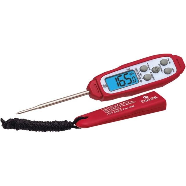 Taylor Digital Thermometer - Water Proof - Red (Min Order Qty 3) MPN:806GW