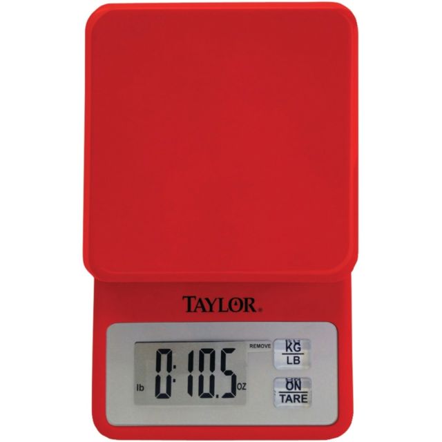 Taylor Compact Digital Kitchen Scale, 11 Lb, Red (Min Order Qty 3) MPN:3817R