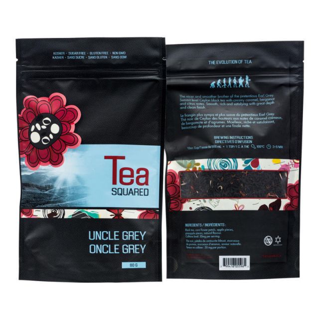 Tea Squared Uncle Grey Loose Leaf Tea, 2.8 Oz, Carton Of 6 Bags MPN:102-CS