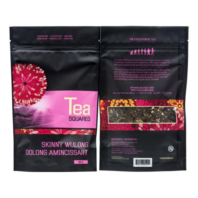 Tea Squared Skinny Wulong Loose Leaf Tea, 2.8 Oz, Carton Of 6 Bags 105-CS Beverages