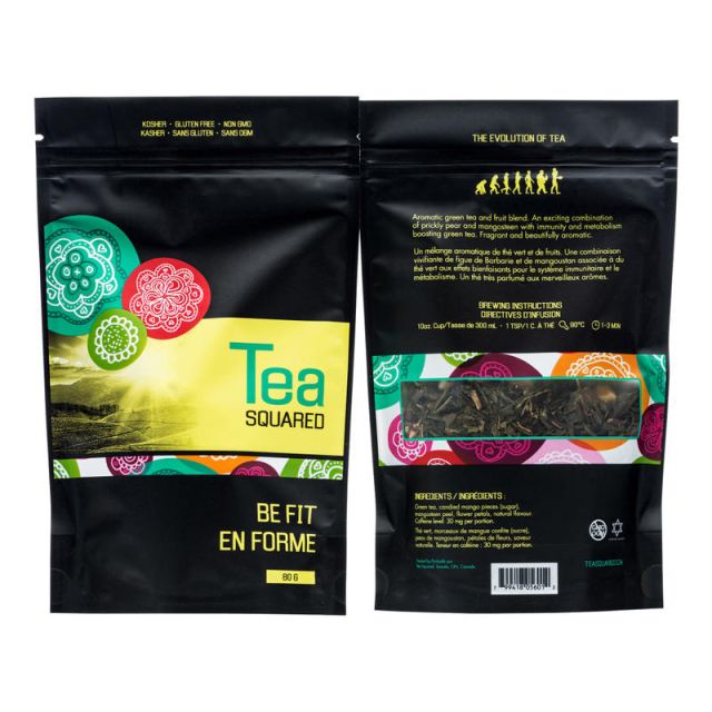 Tea Squared Be Fit Loose Leaf Tea, 2.8 Oz, Carton Of 6 Bags MPN:107-CS