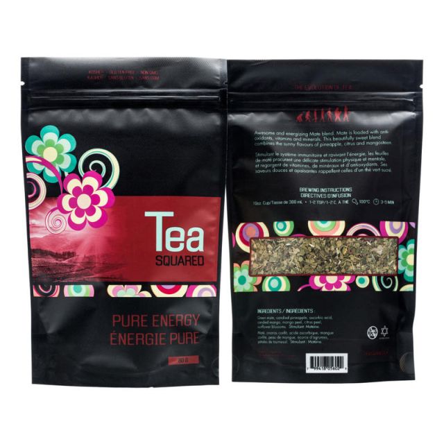 Tea Squared Pure Energy Loose Leaf Tea, 2.8 Oz, Carton Of 6 Bags 108-CS Beverages