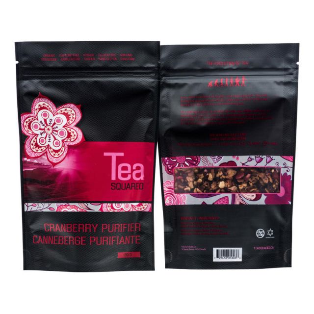 Tea Squared Cranberry Purifier Loose Leaf Tea, 2.8 Oz, Carton Of 6 Bags 109-CS Beverages