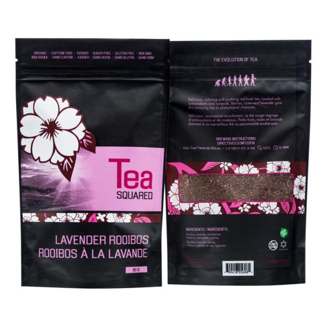 Tea Squared Lavender Rooibos Organic Loose Leaf Tea, 2.8 Oz, Carton Of 6 Bags MPN:114-CS