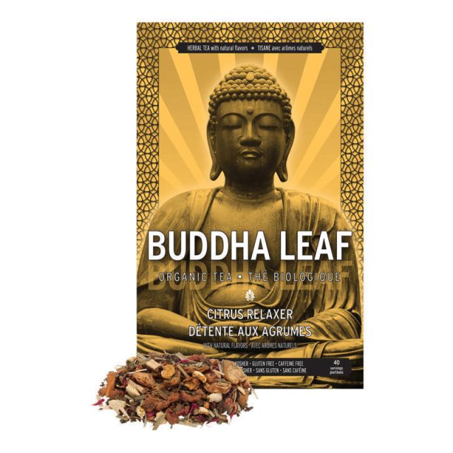 Tea Squared Buddha Citrus Relaxer Organic Loose Leaf Tea, 2.8 Oz, Carton Of 6 Bags MPN:130-CS