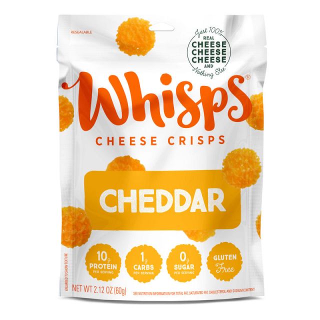 Whisps Cheese Crisps, Cheddar, 2.12 Oz, Pack Of 12 Bags MPN:413202