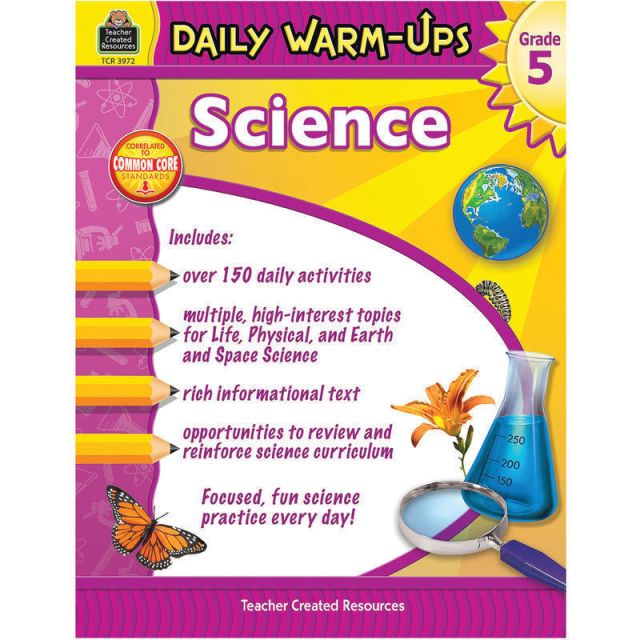 Teacher Created Resources Daily Warm-Ups Science Book, Grade 5 (Min Order Qty 3) MPN:TCR3972