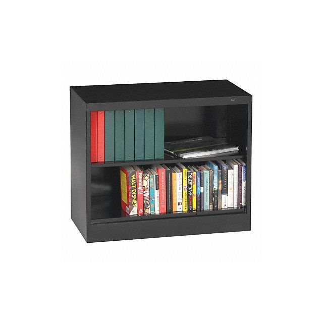 Bookcase Width 36 In 2 Shelf Black MPN:BC18-30 BLACK