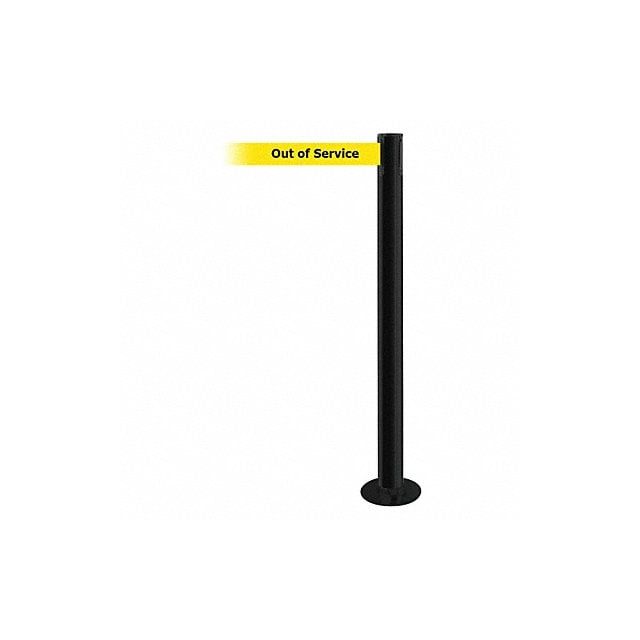 Fixed Barrier Post with Belt 13 ft L MPN:889F-33-33-MAX-NO-YEX-C