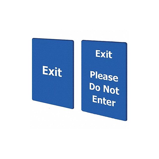 EXIT PLEASE DO NOT ENTER BLUE MPN:SIGN-BRAC-0711-250-23-V-S03