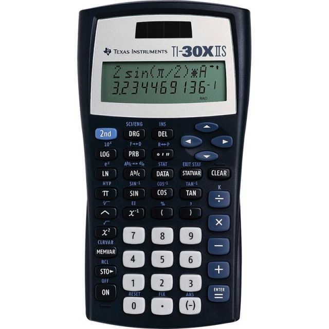 Texas Instruments TI-30X IIS Solar Scientific Calculator, Black/Blue/White (Min Order Qty 3) MPN:TI-30X-IIS