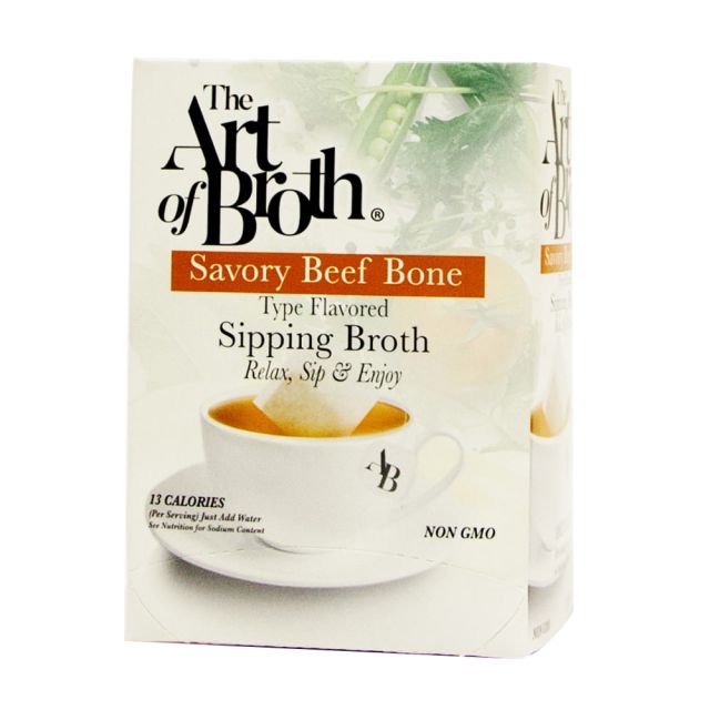 The Art of Broth Beef Flavored Sipping Broth, Box Of 20 Bags (Min Order Qty 2) 20020