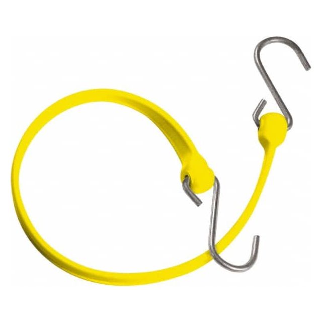 Heavy-Duty Bungee Strap Tie Down: Triangulated Galvanized S Hook, Non-Load Rated MPN:MBBS24GY
